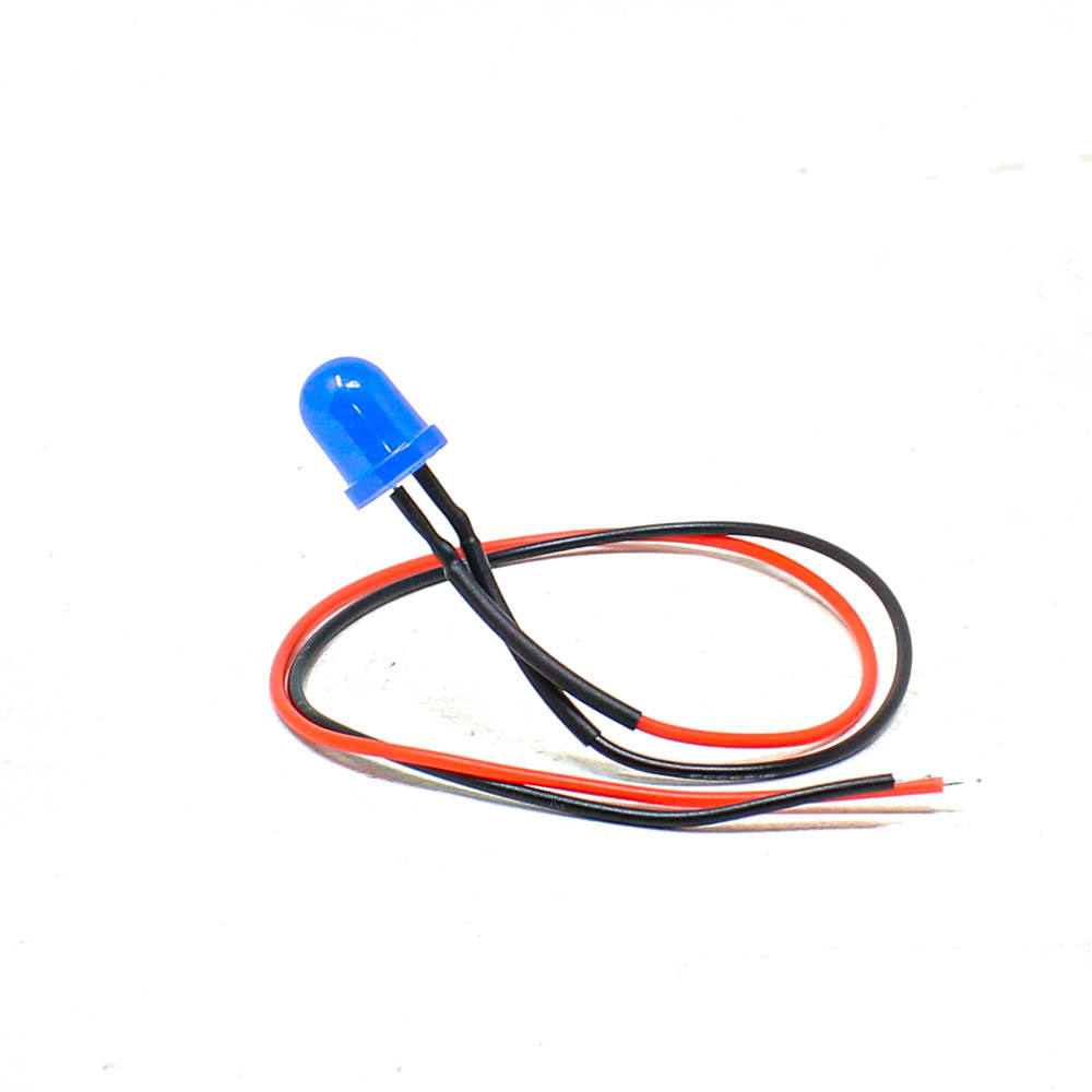 3V 5MM Blue LED Indicator With wire 20cm (Pack of 5)