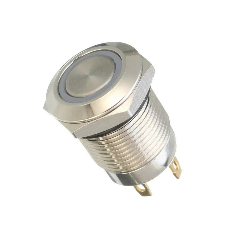 Green 22 mm 220 V LATCHING Metal Switch