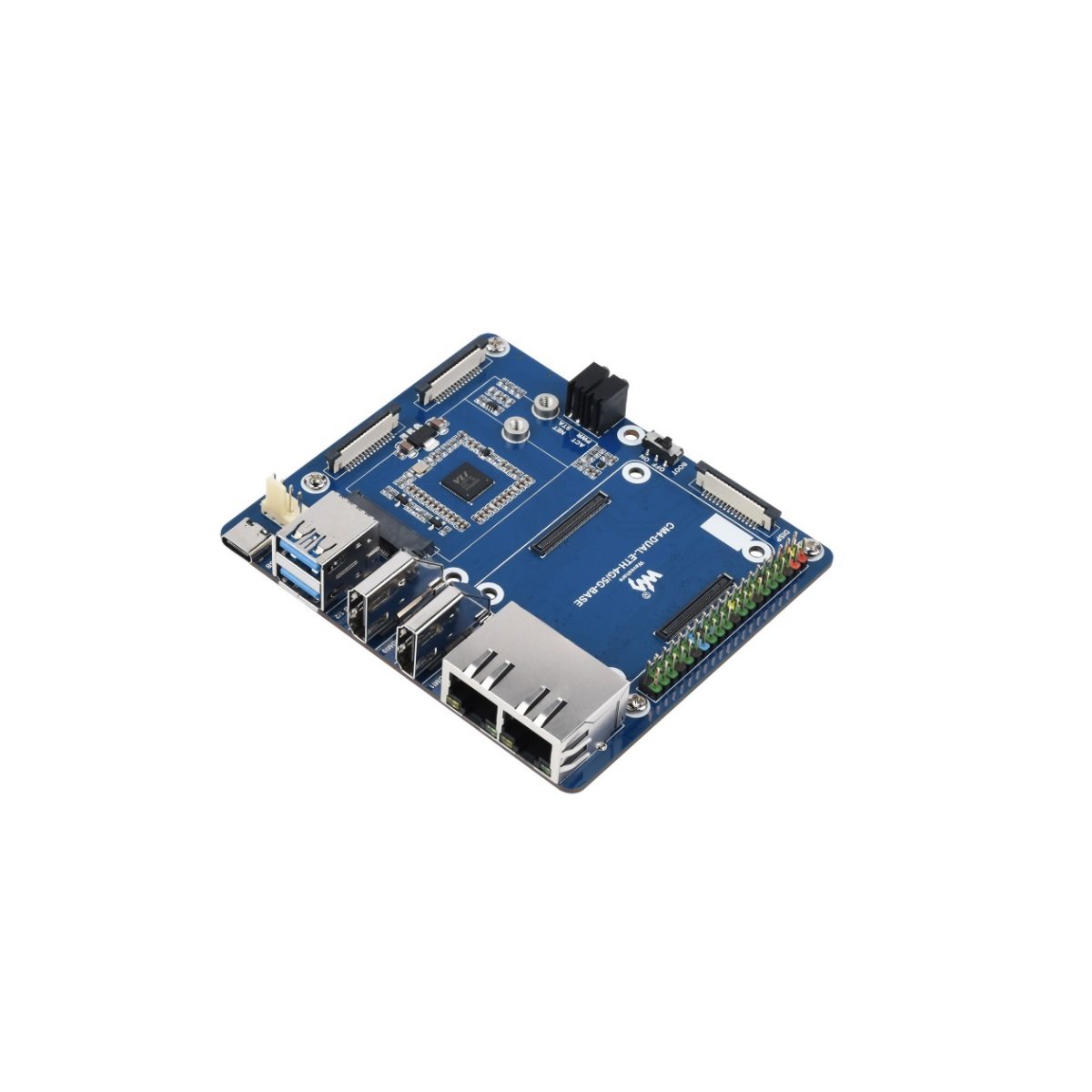 Waveshare Dual Gigabit Ethernet 5G/4G Base Board Designed for Raspberry Pi Compute Module 4