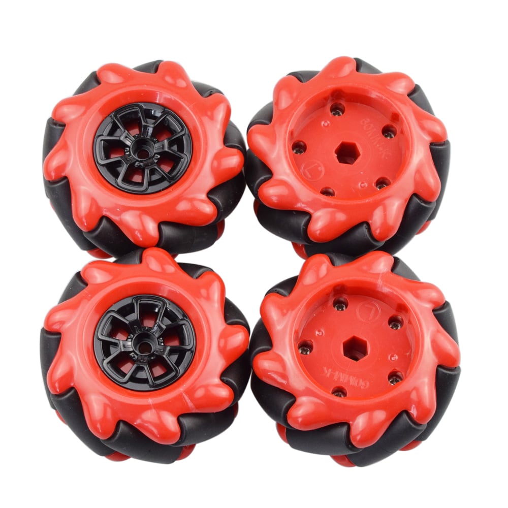 Red McNamum Wheel 60MM- K  （4pcs/set）  Compatible with 6.7mm couplings