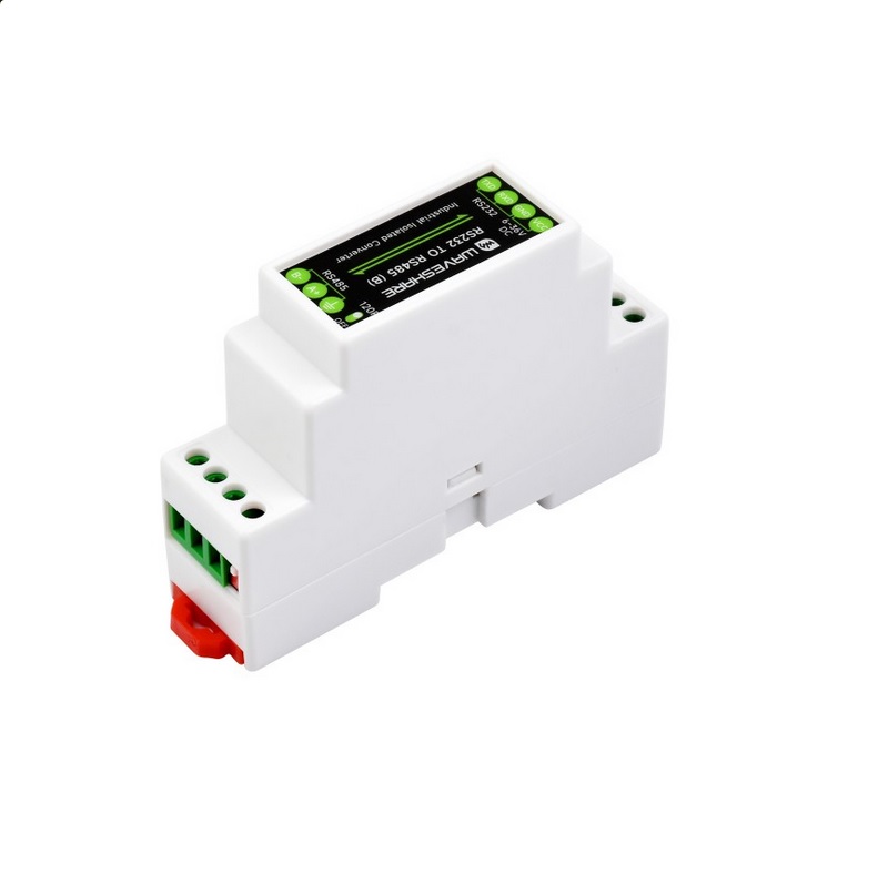 Waveshare RS232 To RS485 Converter (B), Active Digital Isolator, Rail-Mount support, 600W Lightningproof &amp; Anti-Surge