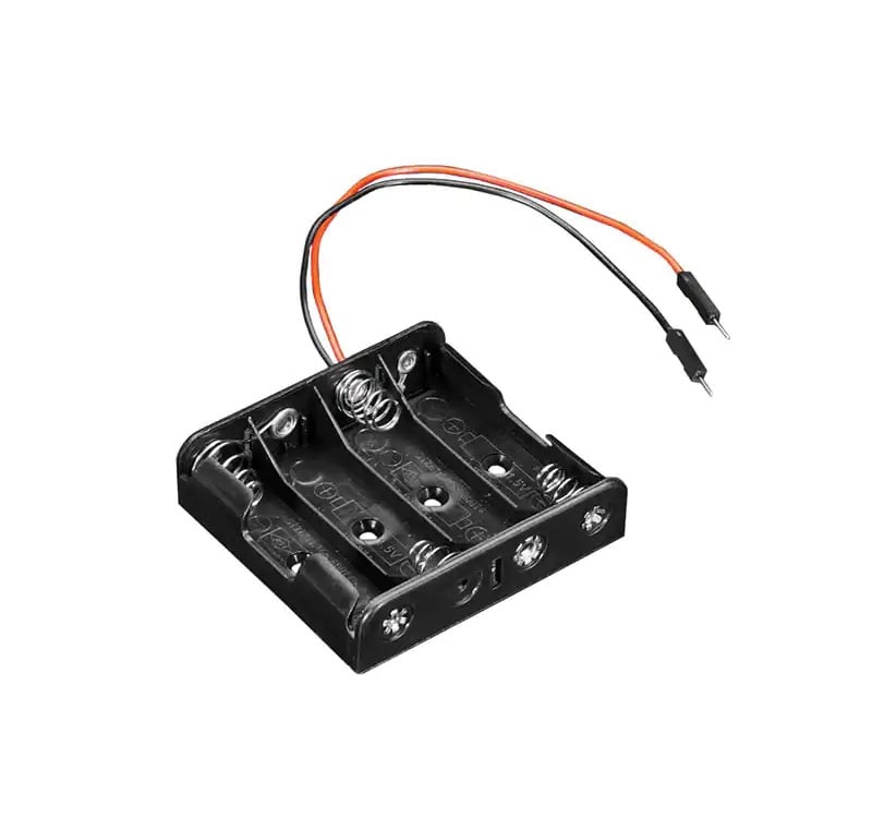 4 x AA Battery Holder Box with Male Dupont Line without Cover