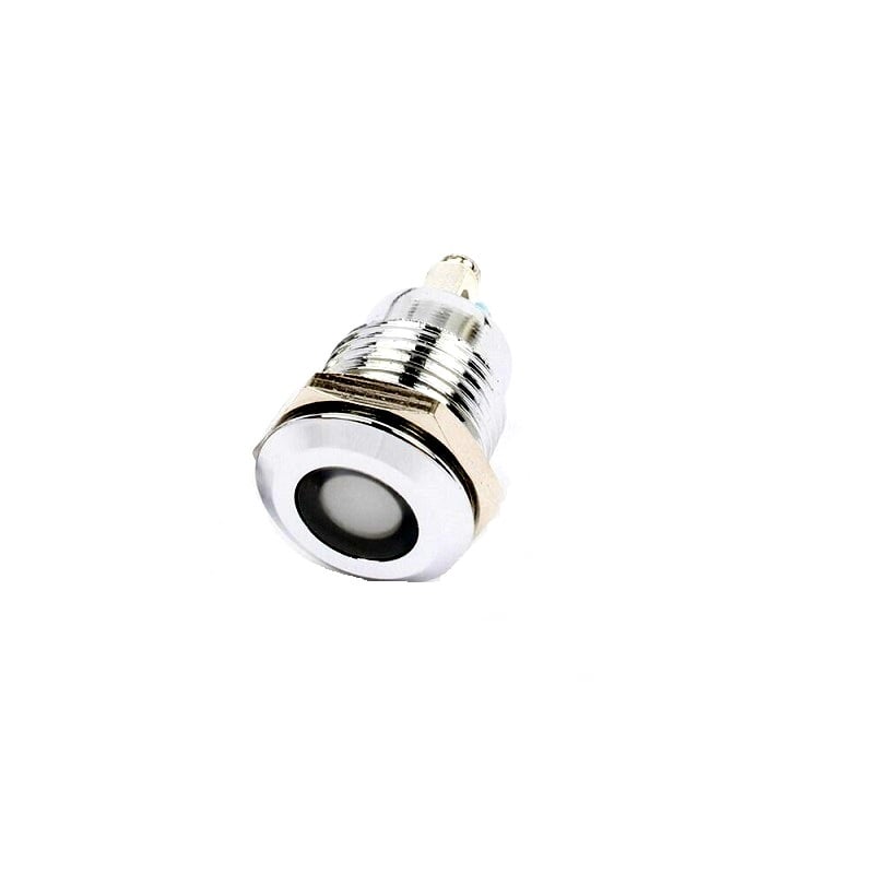 White 3-9V 12mm LED Metal Indicator Light