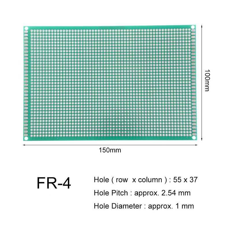10 x 15 cm Universal PCB Prototype Board Single-Sided 2.54mm Hole Pitch