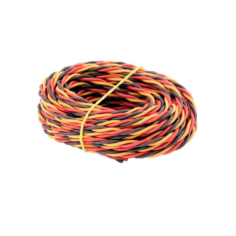 Twisted 22AWG JR Servo Extension Lead Wire (R/O/B)-1meter