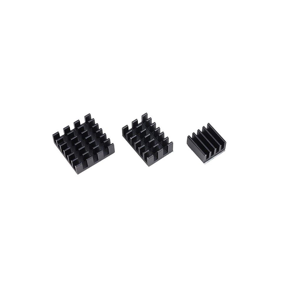 Official Raspberry Pi Black 3 in 1 Heat Sink Set Aluminum for Pi 4B