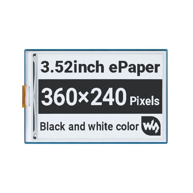 Waveshare 3.52inch e-Paper HAT 360×240 SPI Interface