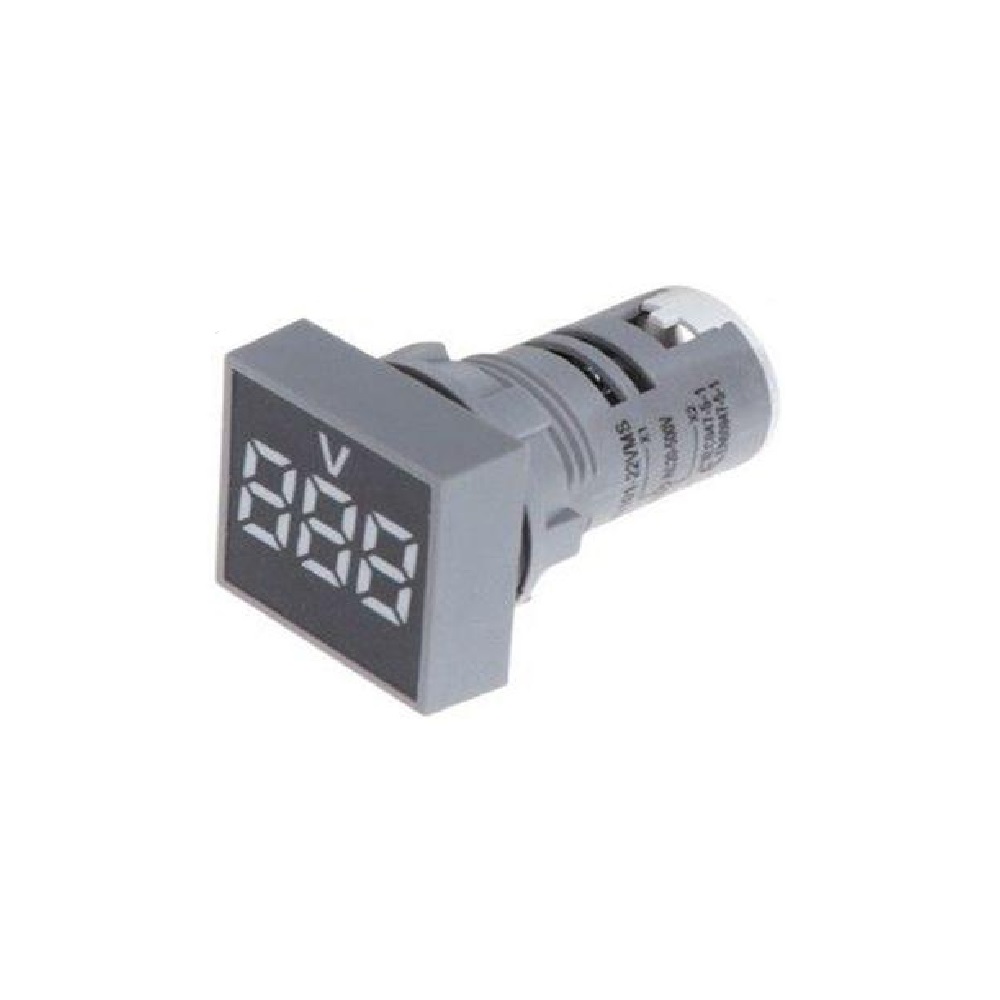 White AC60-500V 22mm AD16-22FSV Square Frosted Surface LED Voltmeter Indicator Light