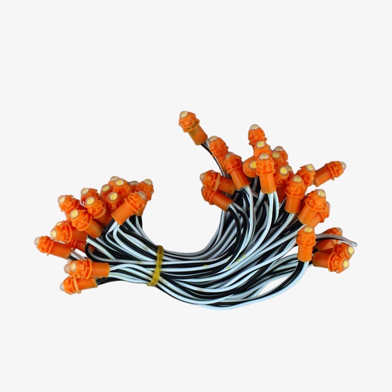 Orange 9mm 12v 5 inch Pixel Led Serial Decoration Light - 5 meters - 50 Leds