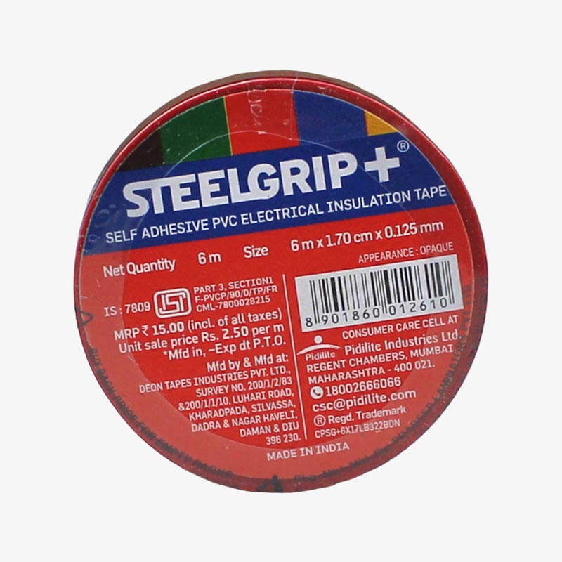 Steelgrip Insulation Electrical Tape - RED
