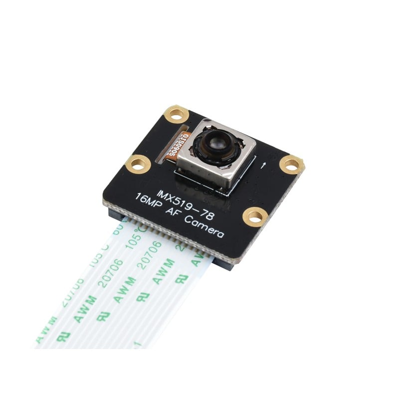 Waveshare IMX519-78 16MP AF Camera, Auto-Focus, high-resolution camera for Raspberry Pi