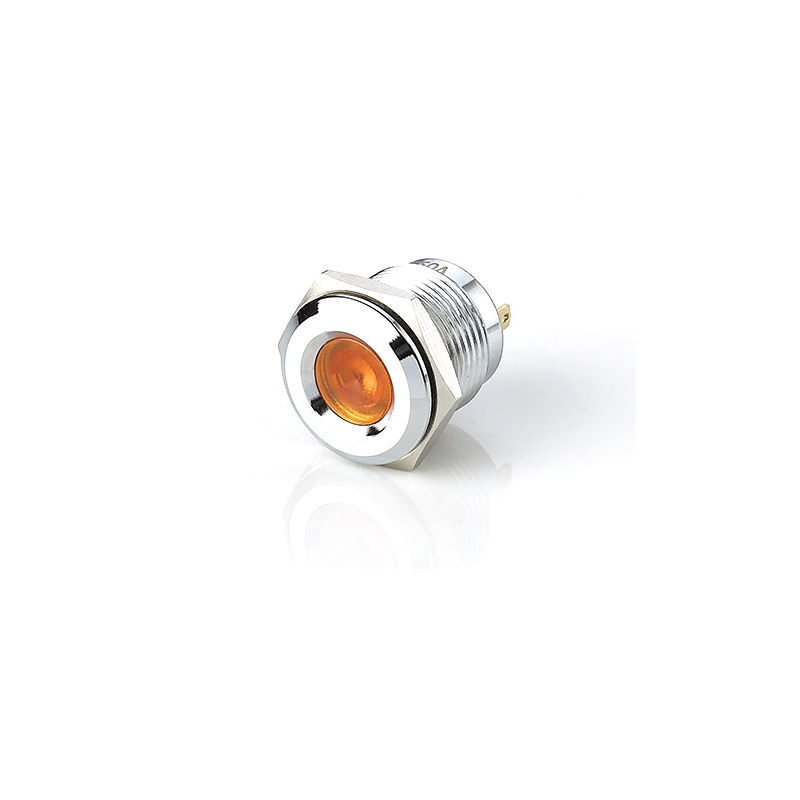 Yellow 3-9V 12mm LED Metal Indicator Light