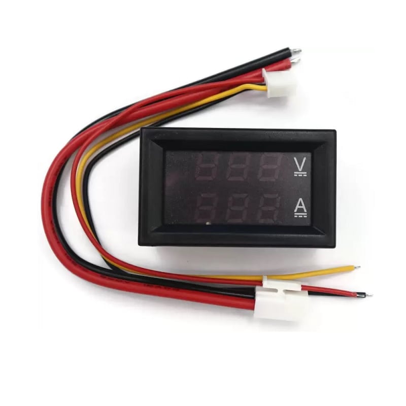 Dual Led 0.28 ” Display for DC0-100V 10A Voltage and Current Test Digital Instrument, Digital Meter Panel Amplifier Red-Green 10A