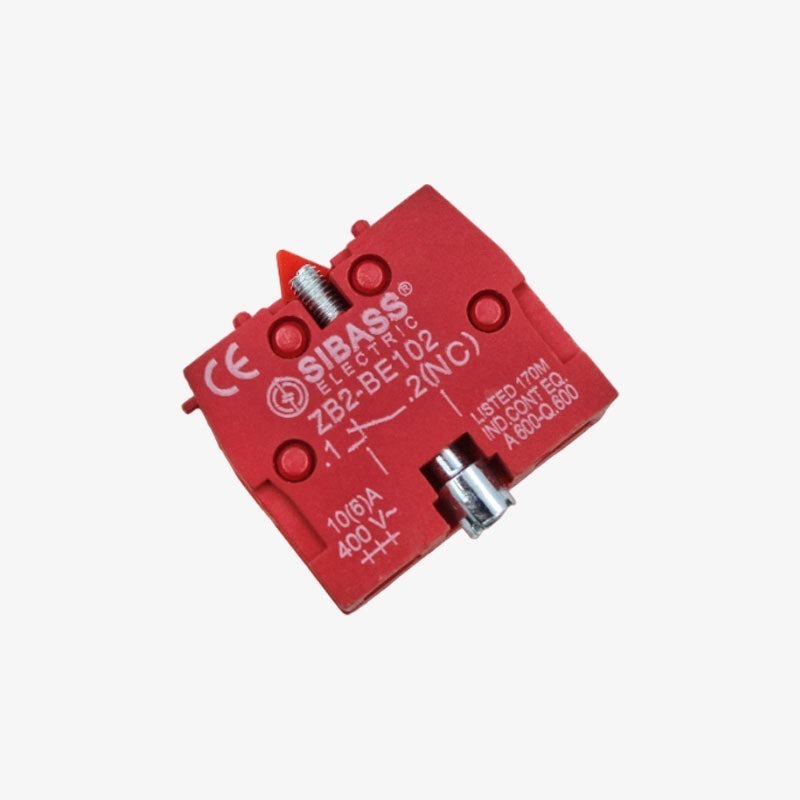 Sibass ZB2-BE102 Push Contact Element 22.5mm RED (NC)