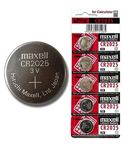 Maxell CR2025 3V Lithium Coin Battery (5 Pieces)