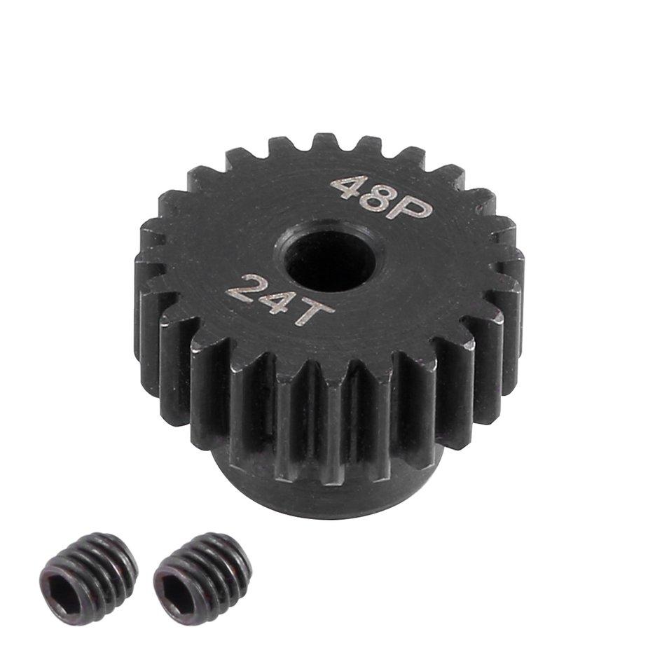 48P 24T 3.17mm Shaft Steel Pinion Gear For RC Hobby Motor Gear 1 / 10th SCT Monster