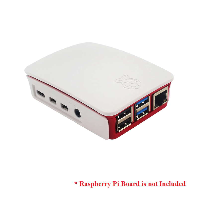 Raspberry Pi 4 Case-Red-White