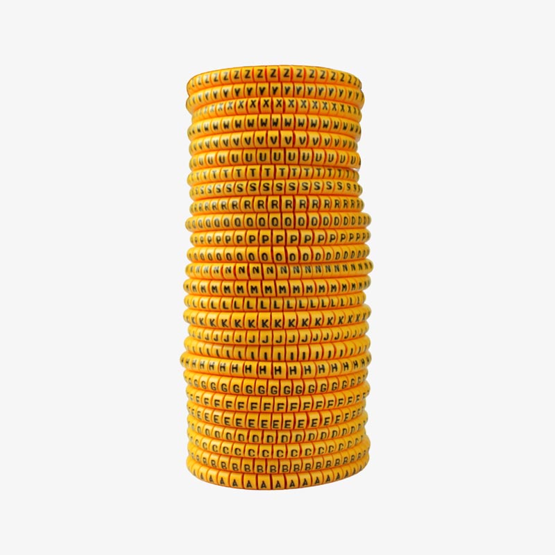 Cable Marker 2.5 sq mm PVC Ferrules Alphabets A-Z  (each 100) - Self Locking