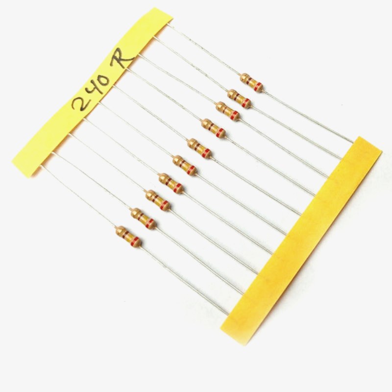 240 ohm, 1/4 Watt Resistor with 5% tolerance (Pack of 10)