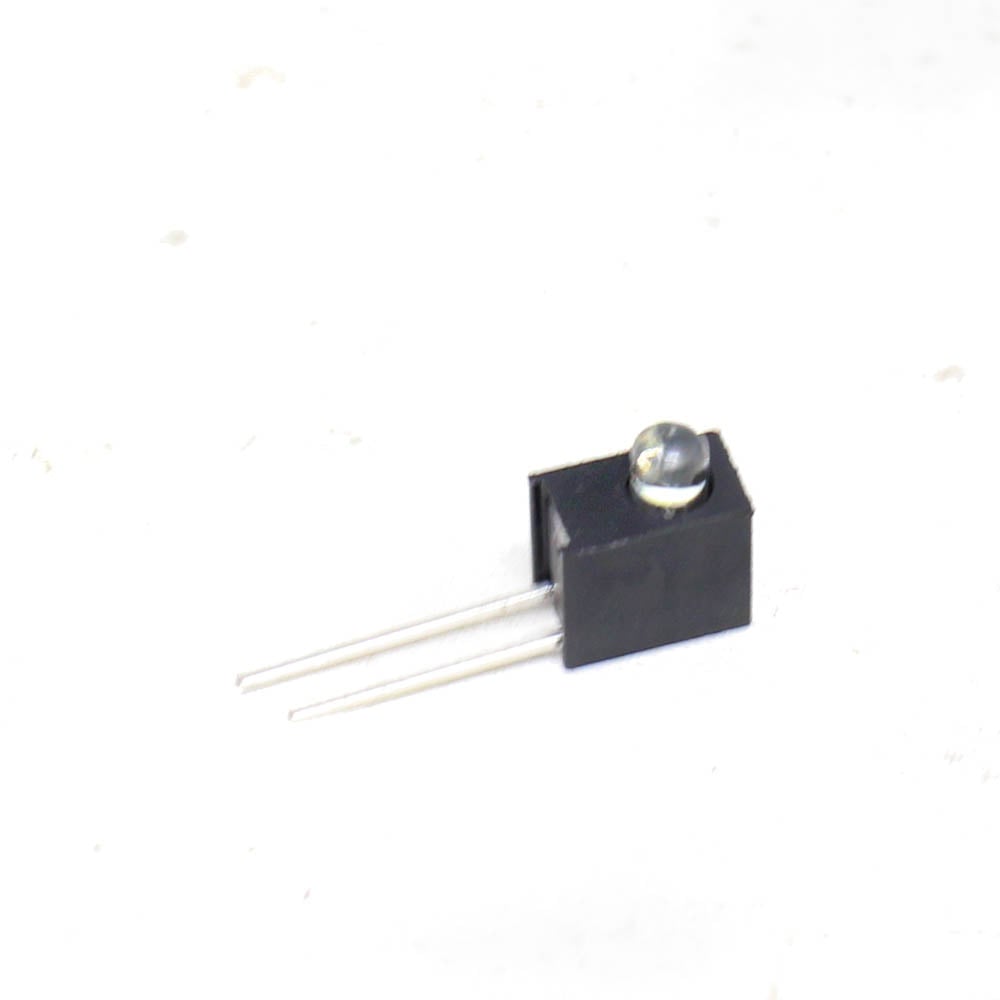 White 3MM Single Hole LED Light Holder with Light  (Pack of 10)