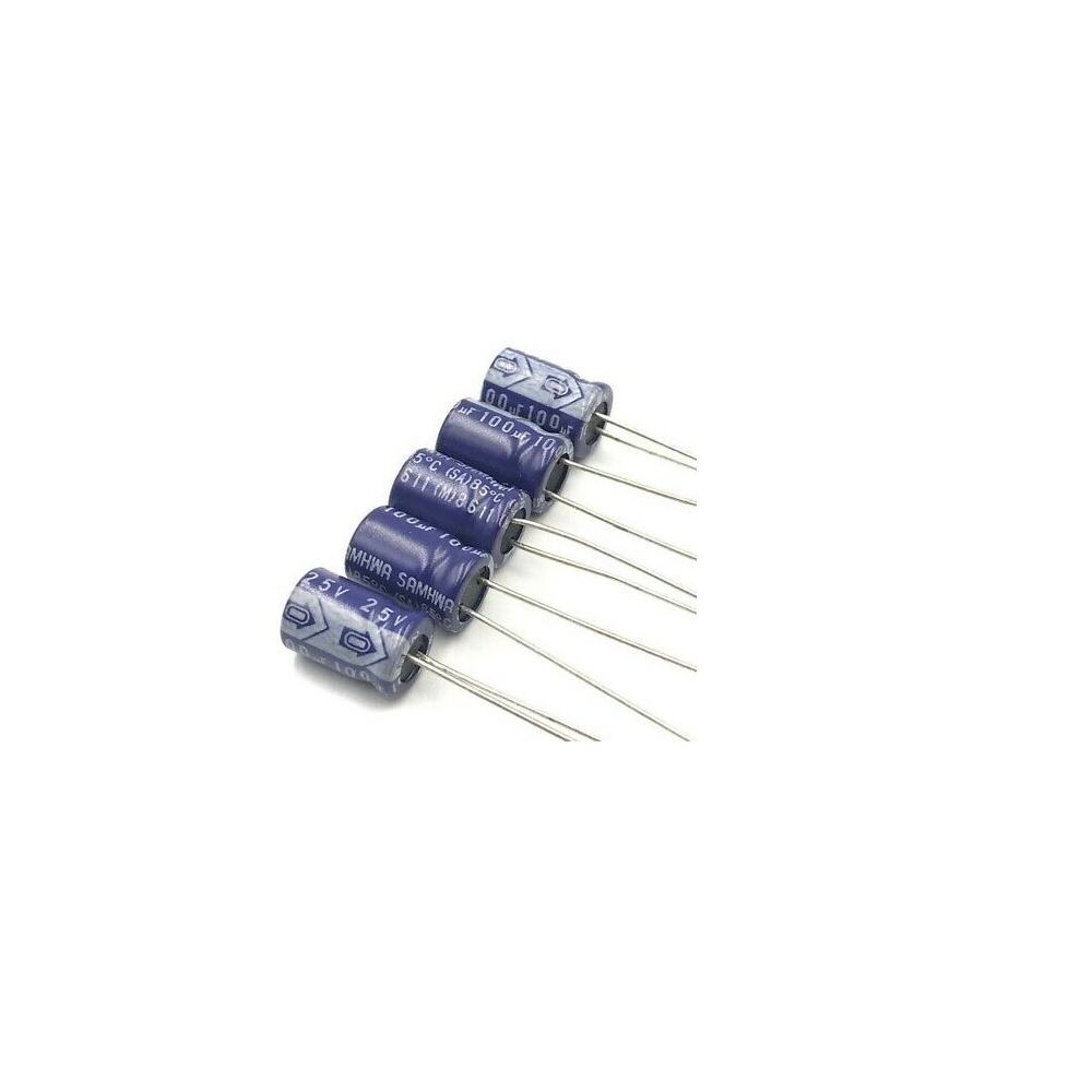 100uF 25V Electrolytic Capacitor – -(pack of 10)