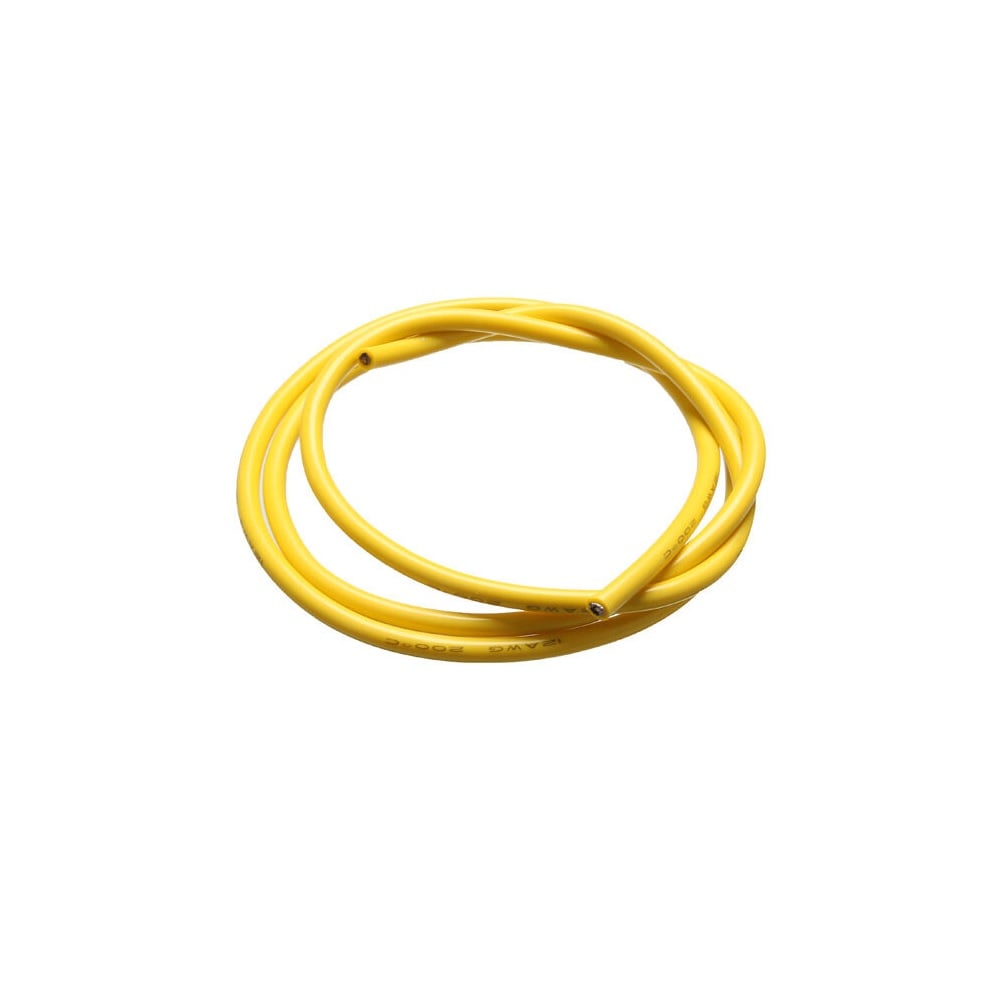 High Quality Ultra Flexible 8AWG Silicone Wire 1 m (Yellow)