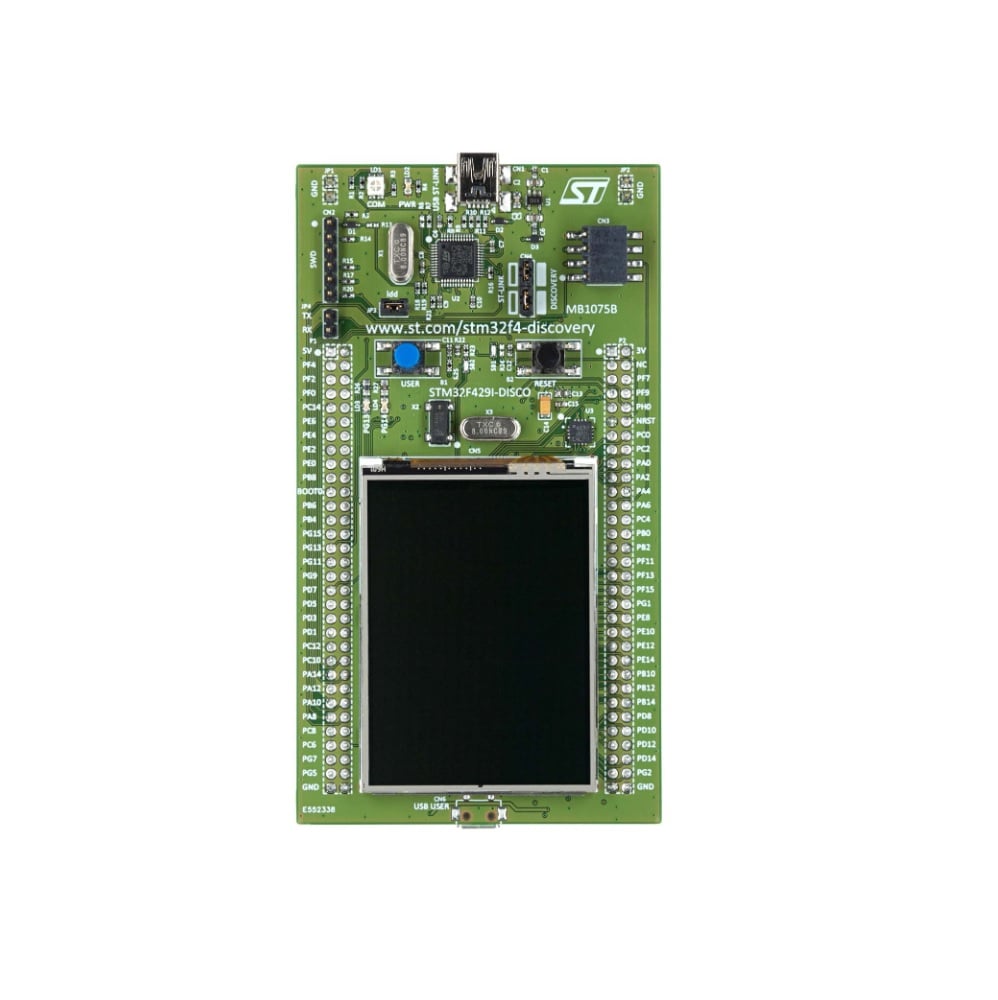 STMICROELECTRONICS Discovery Board, STM32F429ZI MCU, 2.4″ QVGA LCD, 3-axis MEMS Motion Sensor