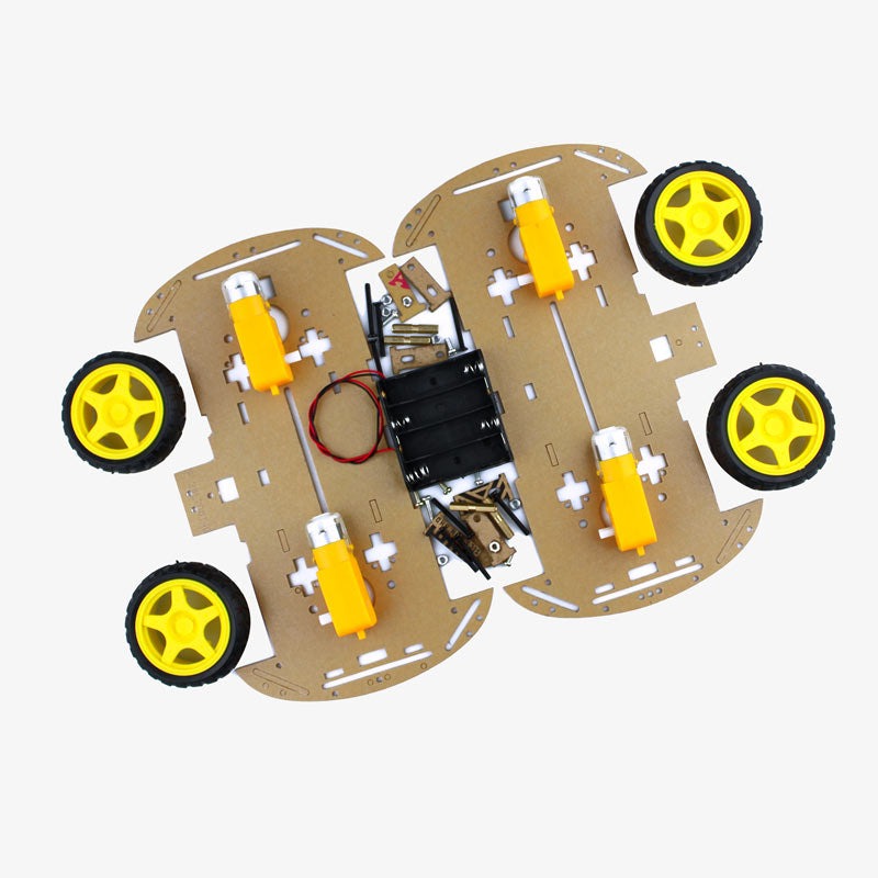 Longer Version of 4WD Double Layer Smart Car Robot Chassis - DIY Kit