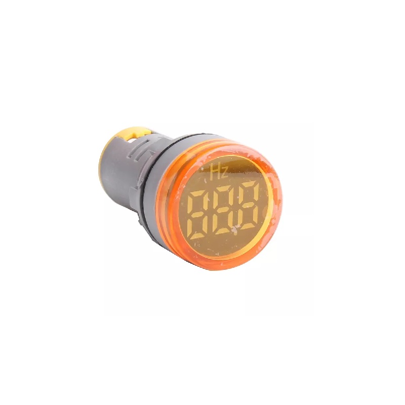 Yellow 20-75Hz 22mm AD16-22DSHZ Round LED Hertz Meter Indicator Light