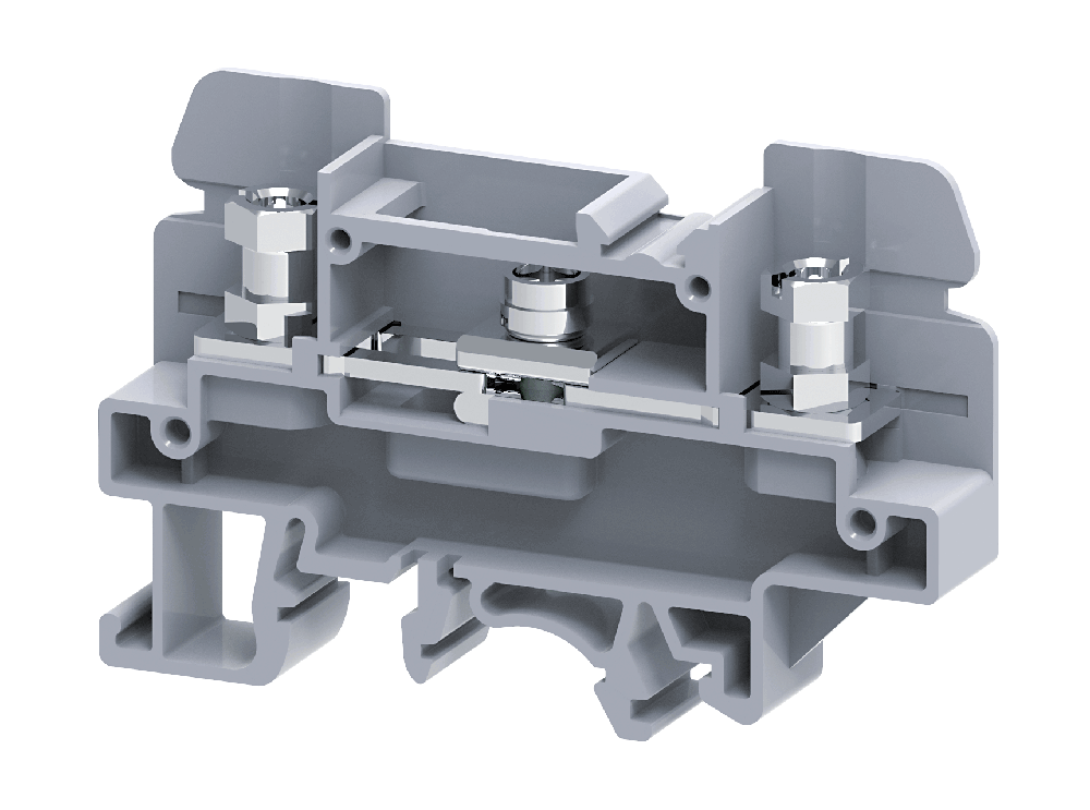 Connectwell CBDT4UN 6 sq. mm Slide Link Disconnect Terminal Block (Grey)