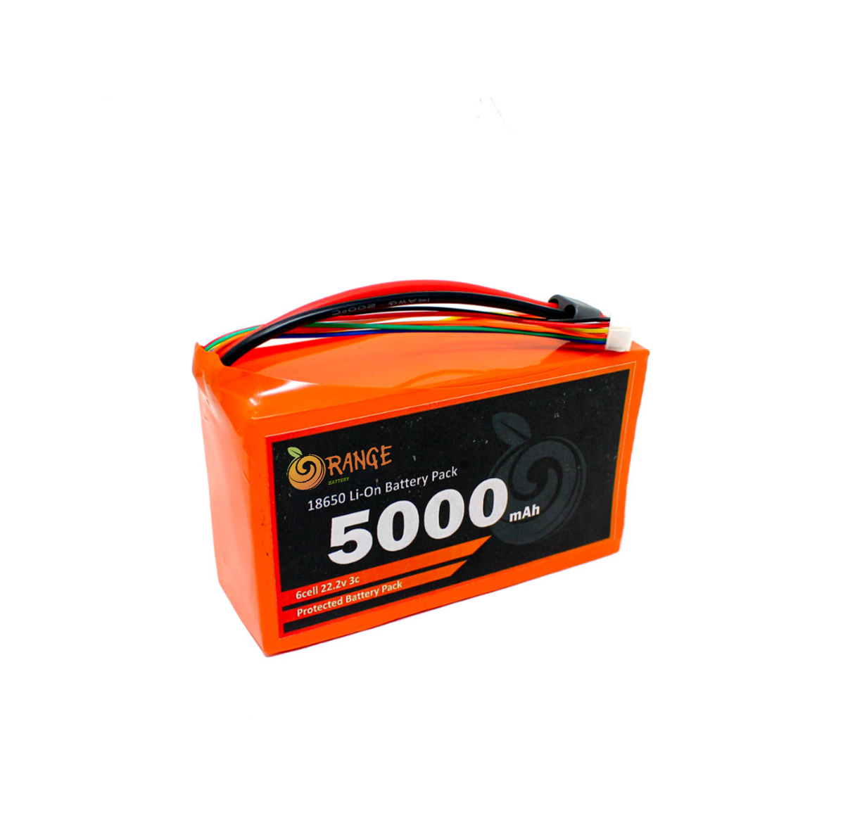 Orange ICR 18650 22.2V 5000mAh 3C 6S2P Li-Ion Battery Pack EV Grade