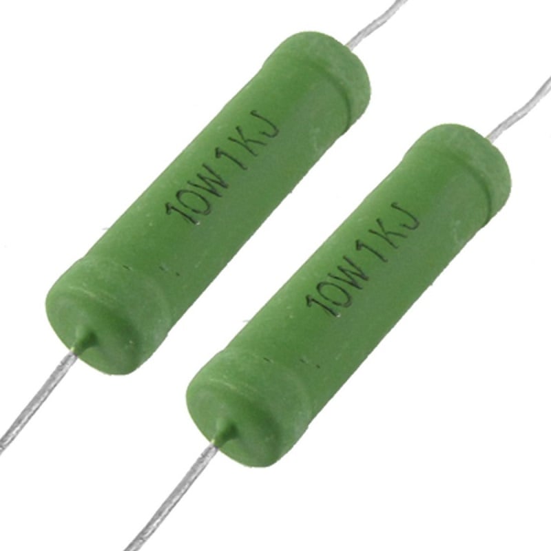 1 Ohm, 10 Watt, Wire-Wound Resistor (Pack of 2)
