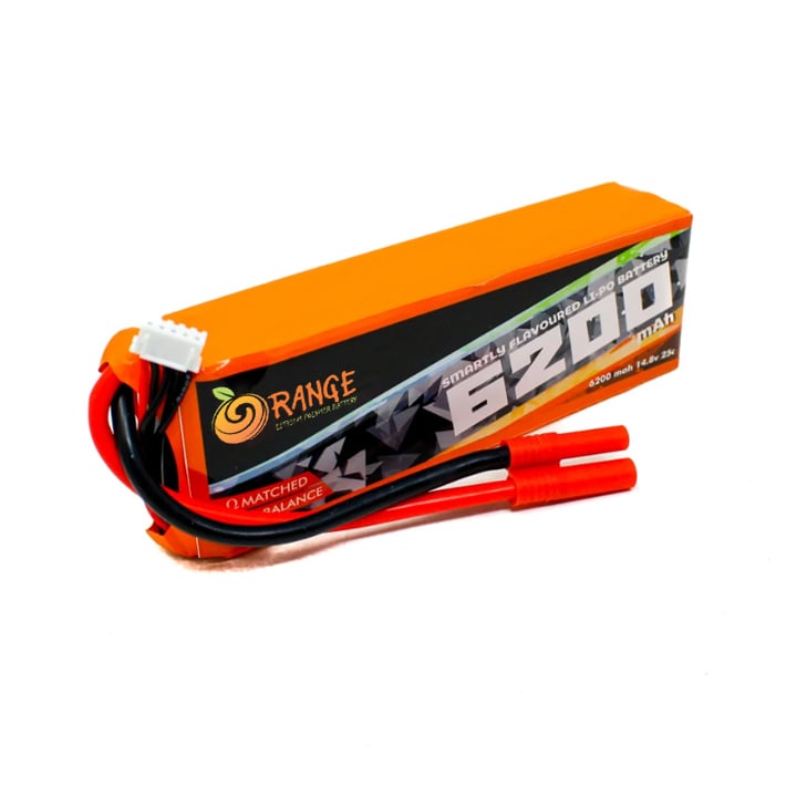 Orange 6200mAh 4S 25C/50C (14.8V) Lithium Polymer Battery Pack
