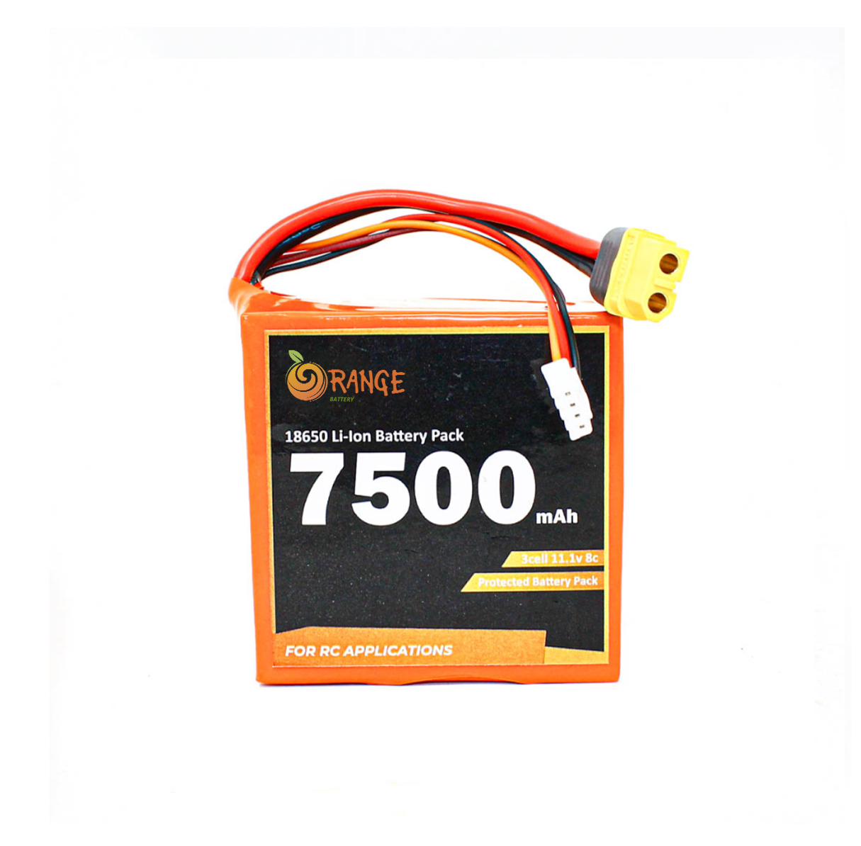 Orange ISR 18650 11.1V 7500mAh 8C 3S3P Li-Ion Battery Pack