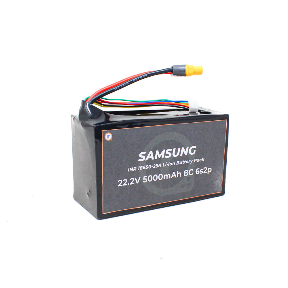 SAMSUNG INR18650-25R Li-ion 22.2V 5000mAh 8C 6S2P Li-ion Battery Pack  EV Grade