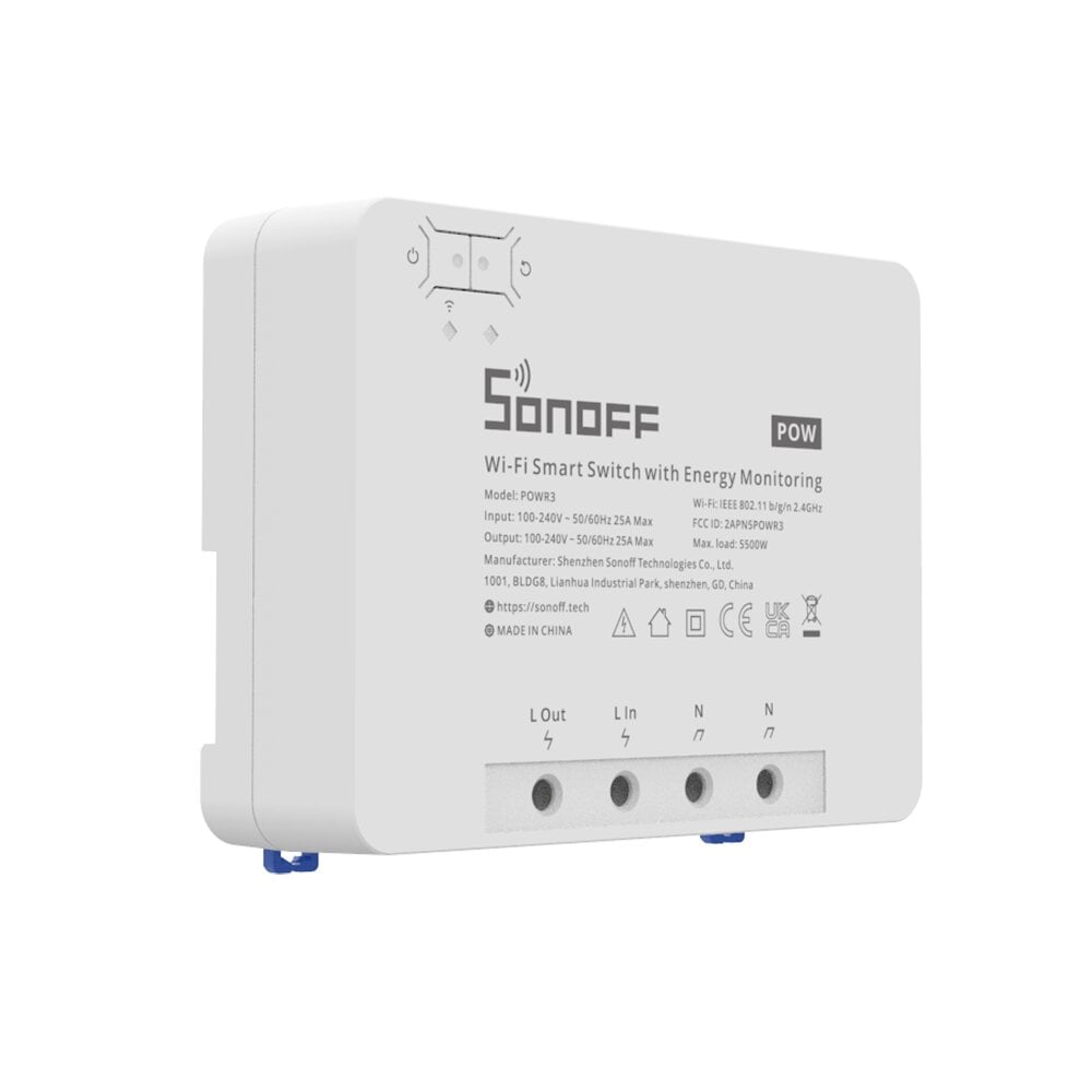 SONOFF POWR3 High Power Wi-Fi Smart Switch with Energy Monitoring