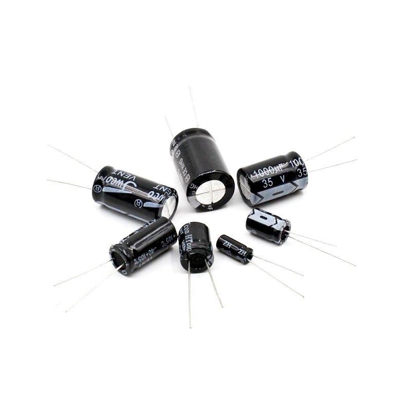 4.7uF 25V Electrolytic Capacitor – -(pack of 10)