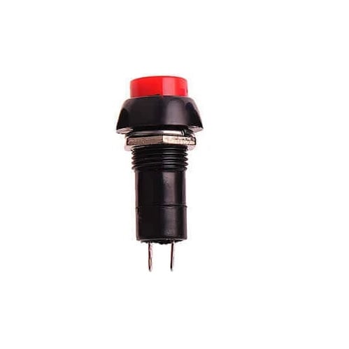 Red PBS-11A 12MM 2PIN Self-Locking Round Plastic Push Button Switch