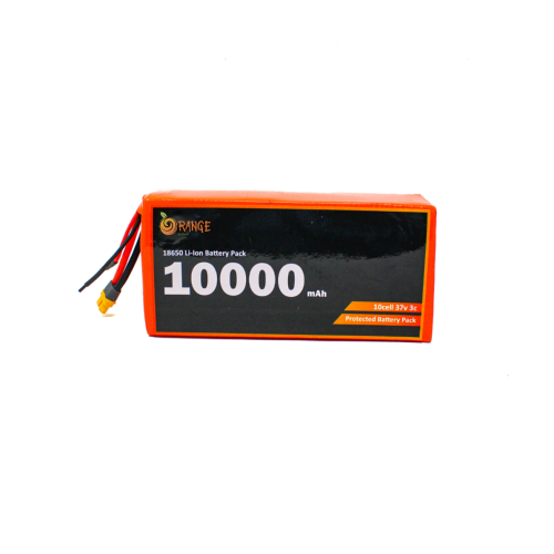 Orange ICR 18650 37V 10000mAh 3C 10S4P Li-Ion Battery Pack  EV Grade