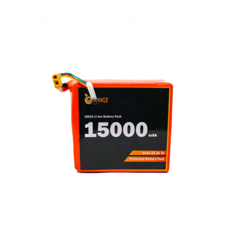 Orange ICR 18650 22.2V 15000mAh 3C 6S6P Li-Ion Battery Pack  EV Grade