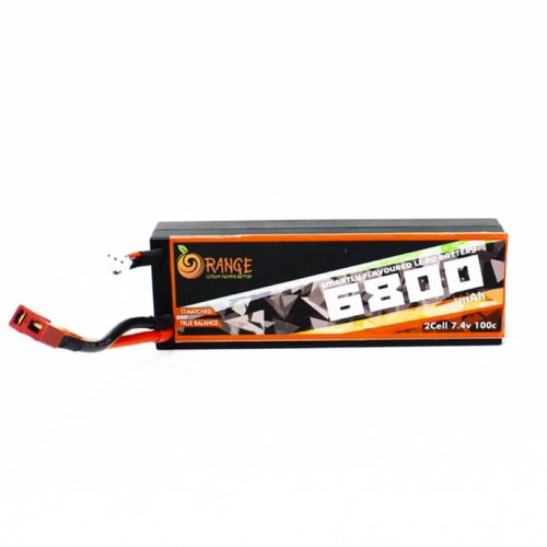 Orange 6800mAh 2S 100C/200C (7.4V) Hard-case Li-Po Battery Pack