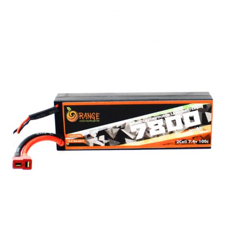 Orange 7800mAh 2S 100C/200C (7.4V) Hard-case Li-Po Battery Pack