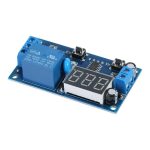 Blue 12-60V Dual Display Automatic Identification Waterproof Voltage Meter