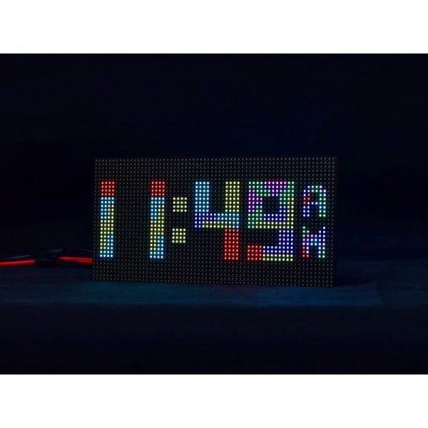 Waveshare RGB Full-Color LED Matrix Panel, 4mm Pitch, 64×32 Pixels, Adjustable Brightness