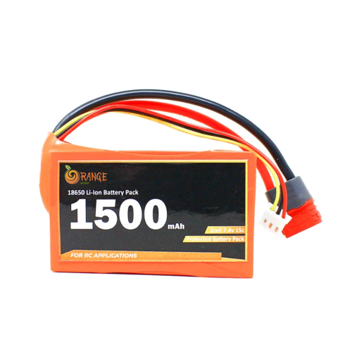 Orange ISR 18650 7.4V 1500mAh 15C 2S1P Li-Ion Battery Pack