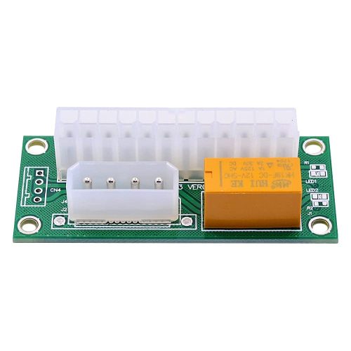 24Pin To IDE 4Pin Dual Power Start Up Adapter Card