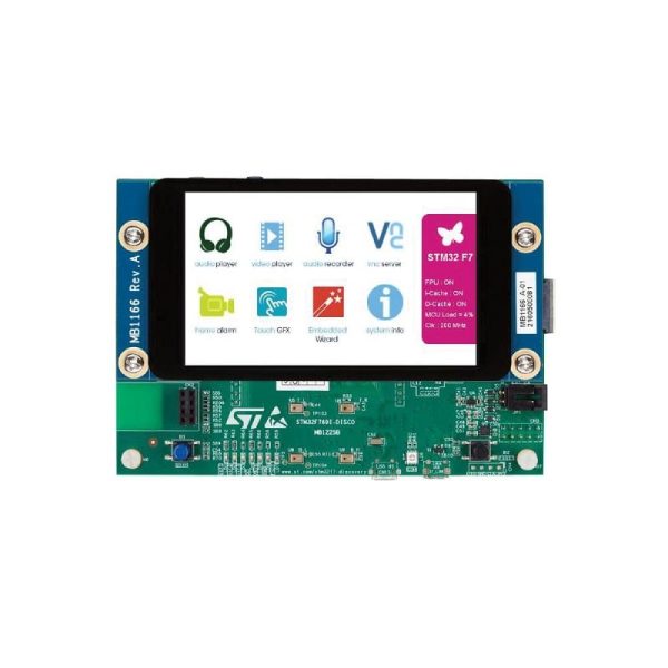 STMICROELECTRONICS Discovery Kit, STM32F769NI MCU, On-Board ST-LINK/V2-1, 4″ Capacitive Touch LCD Display