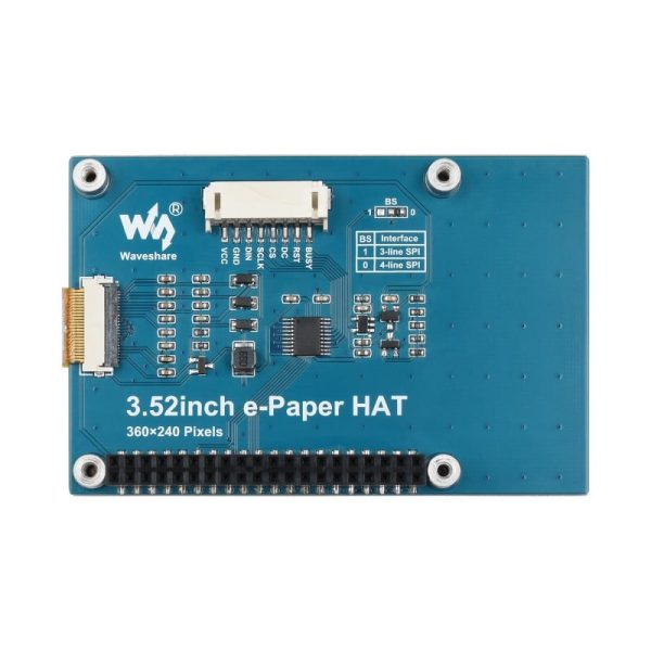 Waveshare 3.52inch e-Paper HAT 360×240 SPI Interface