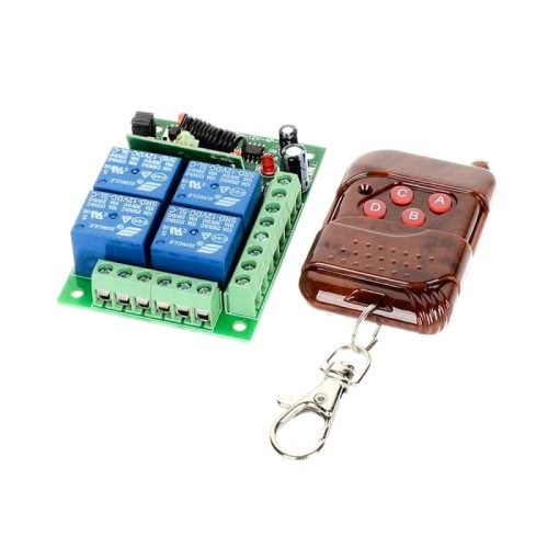 433MHz 12V 4 Channel, Relay Module Wireless, Remote Control Switch, without Battery