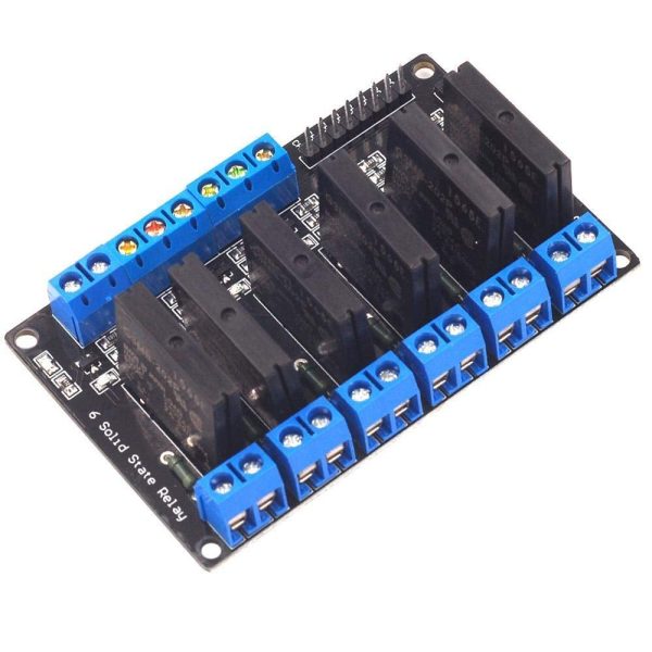 6 Channel 12V Relay Module Solid State Low Level SSR DC Control 250V 2A with Resistive